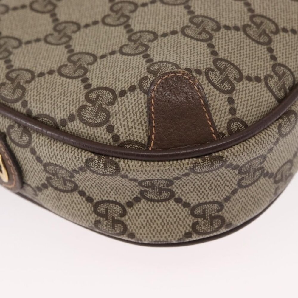 Authentic GUCCI GG Supreme Web Sherry Line Bag PVC Beige Gold 156 02 066 - Picture 2 of 16